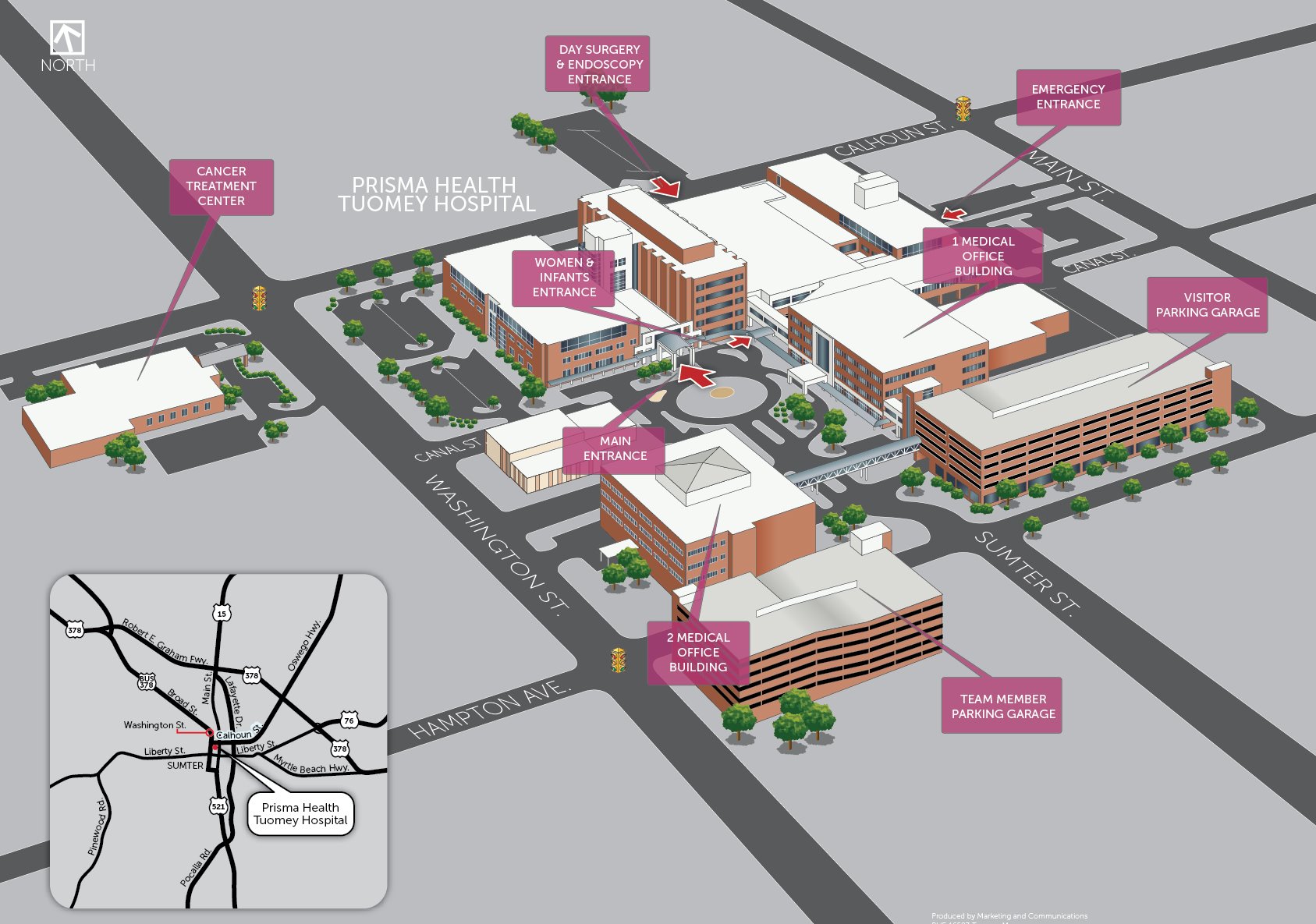 Prisma Health Tuomey Hospital Campus and Floor Plan Maps