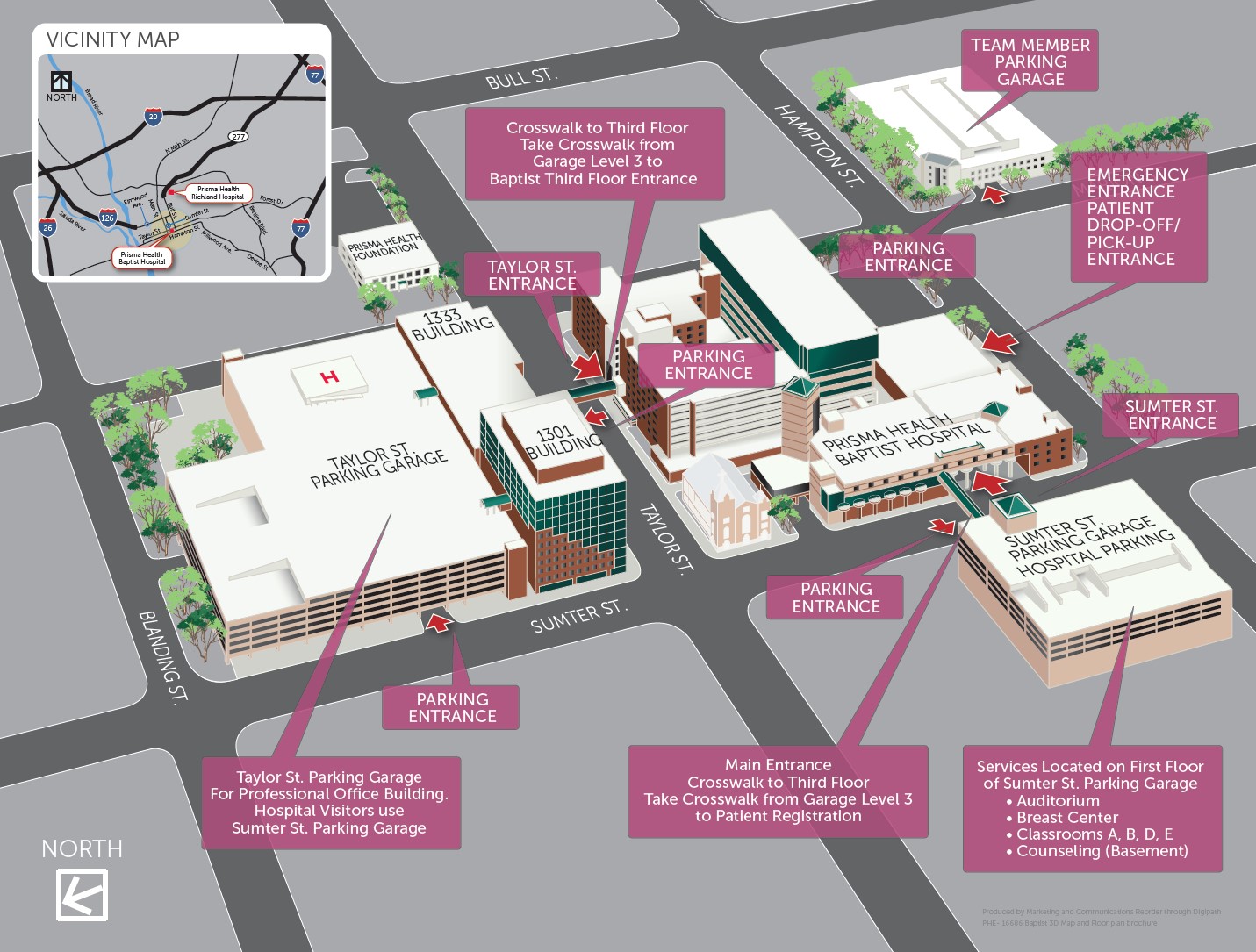 Prisma Health Baptist Hospital Campus And Floor Plan Maps - Bank2home.com