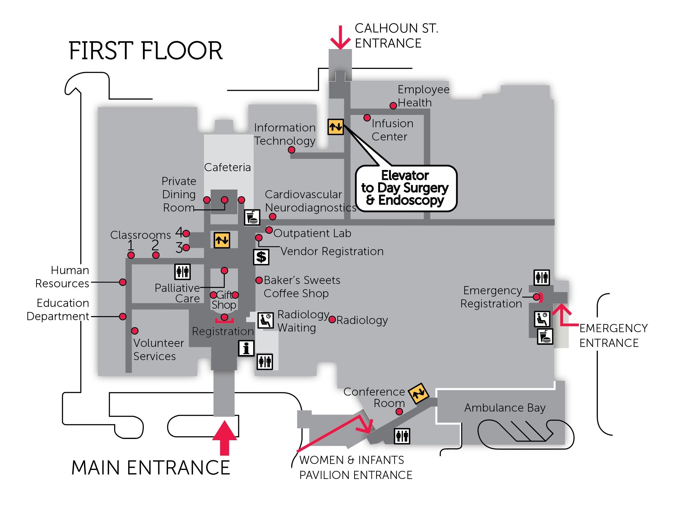 Prisma Health Tuomey Hospital Campus and Floor Plan Maps